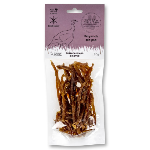 ZOYA Turkey meat - pamlsek pro psa - 80g - Fotogalerie 1