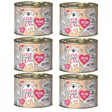 LOVE IS WHERE A CAT IS Kuře - mokré krmivo pro kočky - 6x200g - Fotogalerie 1