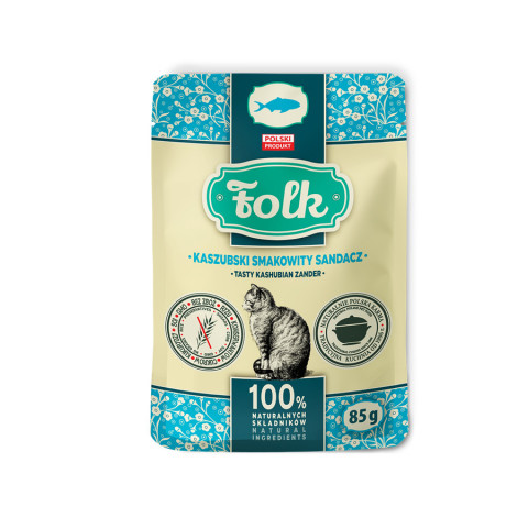 FOLK Tasty Kashubian zander - mokré krmivo pro kočky - 85g - Fotogalerie 1