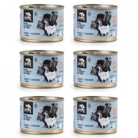 3COTY Turkey, chicken and krill Senior - mokré krmivo pro kočky - 6x180g - Fotogalerie 1