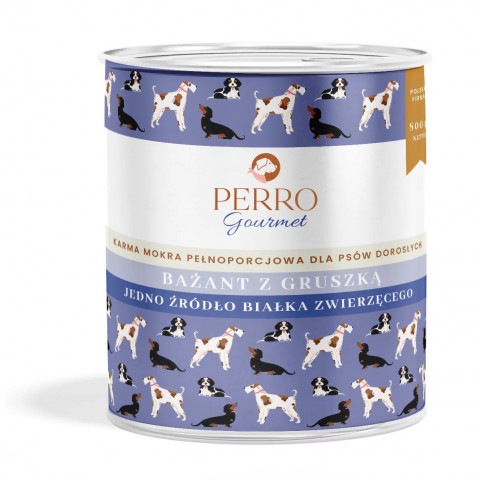 PERRO Gourmet Pheasant with pear - vlhké krmivo pro psy - 800g - Fotogalerie 1