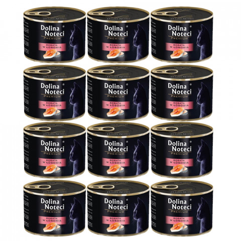 DOLINA NOTECI Premium bohaté na lososa - mokré krmivo pro kočky - 12x185g - Fotogalerie 1