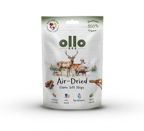 OLLO Air-Dried Game strips - pamlsek pro psa - 80g - Fotogalerie 1