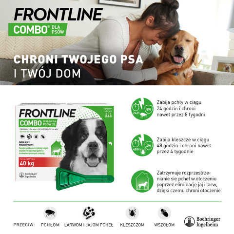 Frontline Combo Spot-on XL - kapky proti parazitům pro psy - 3 x 4,02 ml - Fotogalerie 8