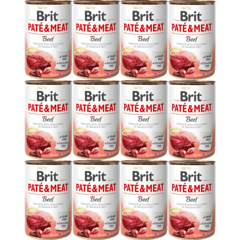 BRIT Paté & Meat Beef - vlhké krmivo pro psy - 12x400g - Fotogalerie 1