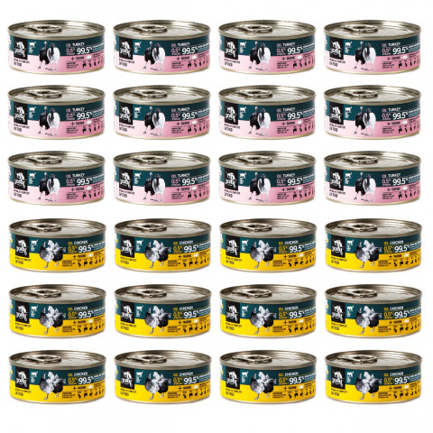 3COTY MIX 2 příchutě se spirulinou – mokré krmivo pro kočky – 24x80g - Fotogalerie 1