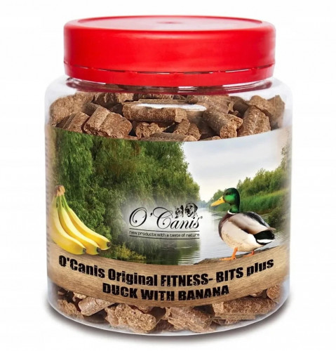 O'CANIS Fitness-Bits Plus Duck with banana Mono - pamlsek pro psa - 400g - Fotogalerie 1