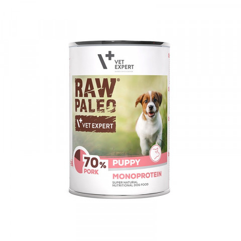 RAW PALEO Puppy Monoprotein Vepřové maso - mokré krmivo pro štěňata - 400 g - Fotogalerie 1