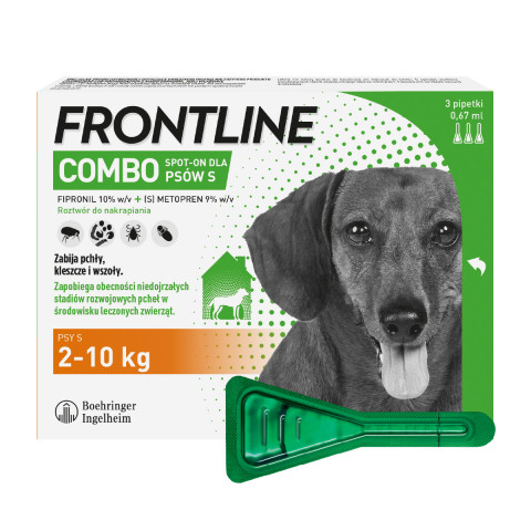 FRONTLINE Combo Spot-on S kapky proti parazitům pro psy 2-10 kg, 3 x 0,67 ml - Fotogalerie 1