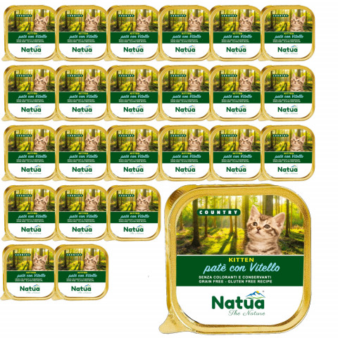 NATUA Country Kitten Telecí – mokré krmivo pro kočky – 24x100g - Fotogalerie 1
