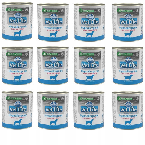 FARMINA Vet Life Dog Hypoallergenic Duck&Potato – mokré krmivo pro psy – 12 x 300 g - Fotogalerie 1