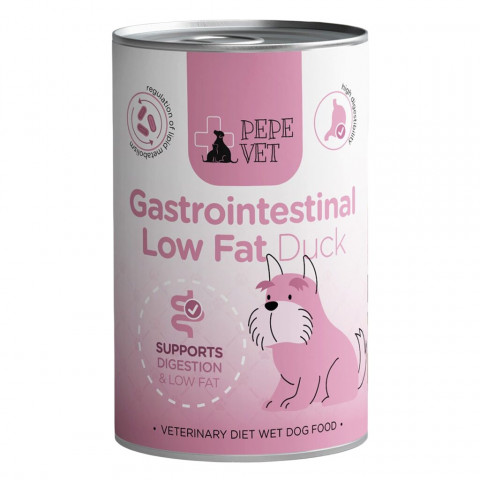 PAKA ZWIERZAKA Pepe Vet Gastrointestinal Low fat Mono Duck - vlhké krmivo pro psy - 24x400g - Fotogalerie 6