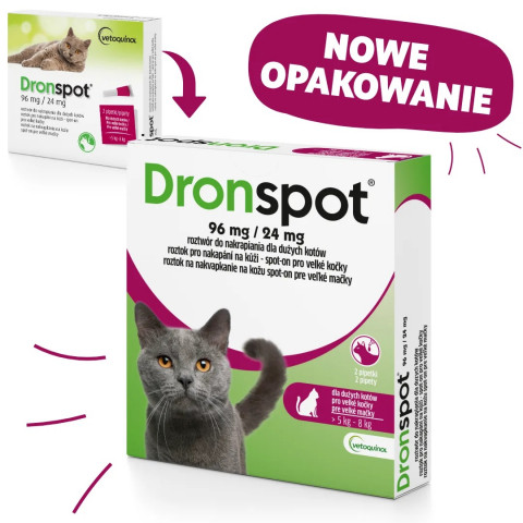 VETOQUINOL Dronspot - odčervovací kapky pro kočky 5-8 kg - Fotogalerie 2