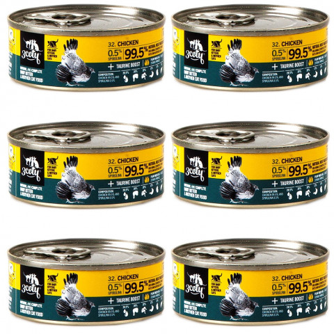 3COTY Chicken with spirulina For kittens and nursing cats - mokré krmivo pro kočky - 6x80g - Fotogalerie 1