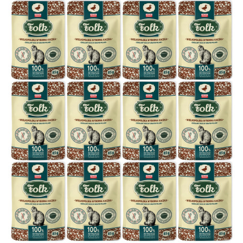 FOLK Velkopolská výborná kachna – mokré krmivo pro kočky – 12x85g - Fotogalerie 1