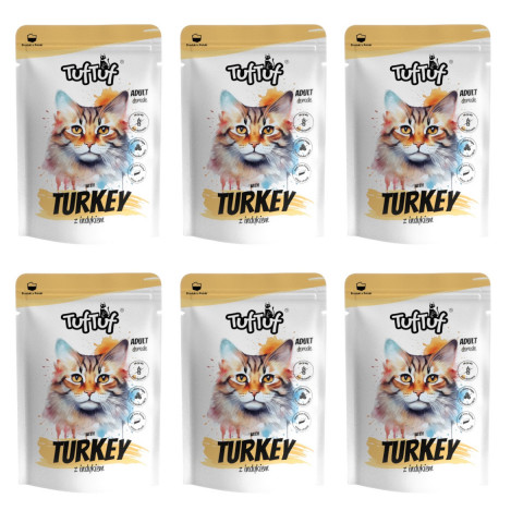 TUF TUF with turkey - mokré krmivo pro kočky - 6x300g - Fotogalerie 1