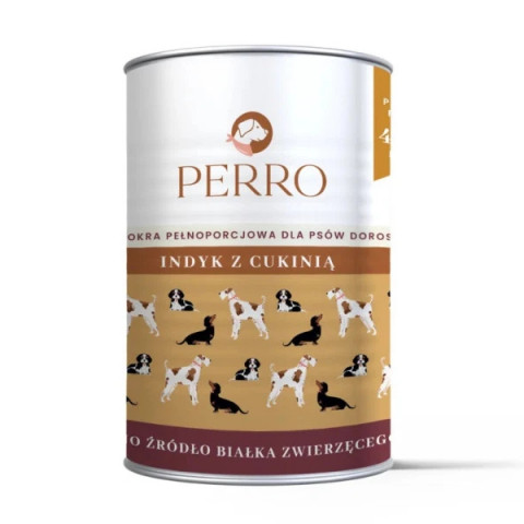 PERRO Turkey with zucchini Monoprotein - vlhké krmivo pro psy - 400g - Fotogalerie 1