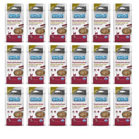 FARMINA Vet Life Cat Gastrointestinal Creamy treat with Chicken & Tuna box – pamlsek pro kočku – 24x(4x15g) - Fotogalerie 1