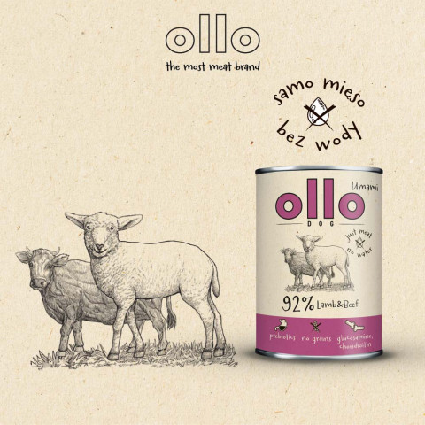 OLLO Umami Lamb and beef - vlhké krmivo pro psy - 400g - Fotogalerie 5