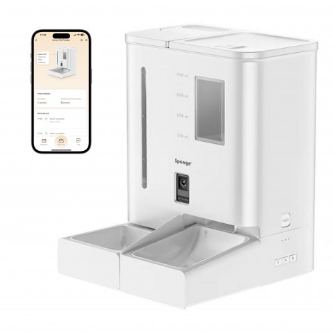 SPONGE Pet Feeder Smart Dual - nádoba na potraviny - inteligentní dávkovač krmiva pro zvířata – 5l - Fotogalerie 2