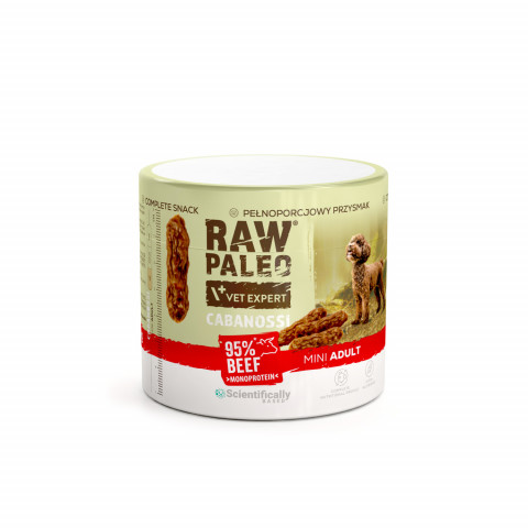 VETEXPERT Raw Paleo Cabanossi Beef Mini Mono - pamlsek pro psa - 100g - Fotogalerie 1