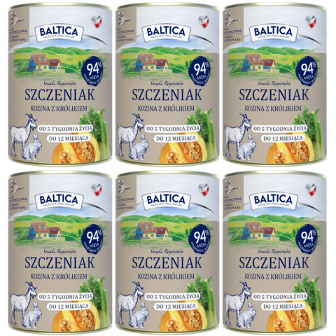 BALTICA Chutě regionů Štěně Kozí s králíkem - mokré krmivo pro psy - 6x400g - Fotogalerie 1