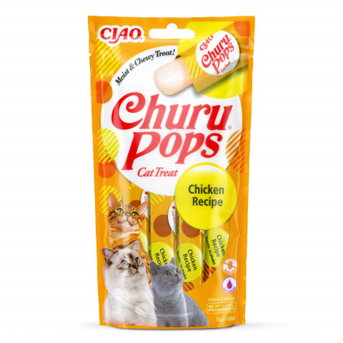 INABA Churu Pops Kuře - pamlsek pro kočky - 4x15 g - Fotogalerie 1