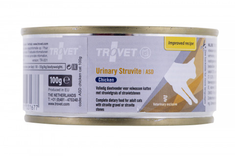 TROVET ASD Urinary Struvite s kuřecím - mokré krmivo pro kočky - 12x100g - Fotogalerie 5