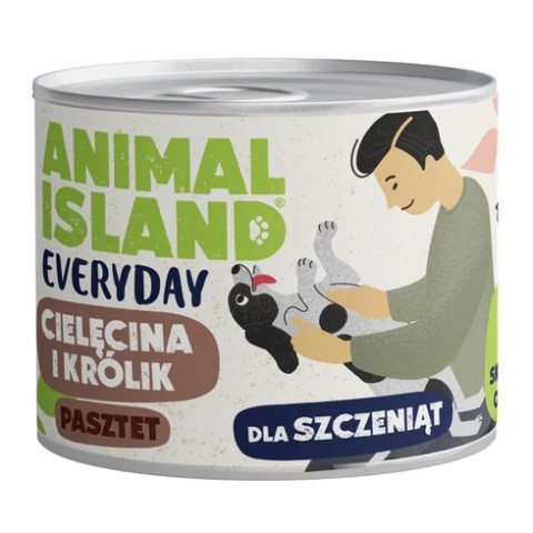 ANIMAL ISLAND Everyday Puppy Veal and rabbit - vlhké krmivo pro psy - 185g - Fotogalerie 1