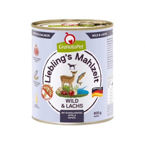 GRANATAPET Liebling's Mahlzeit Venison and salmon - vlhké krmivo pro psy - 800g - Fotogalerie 1