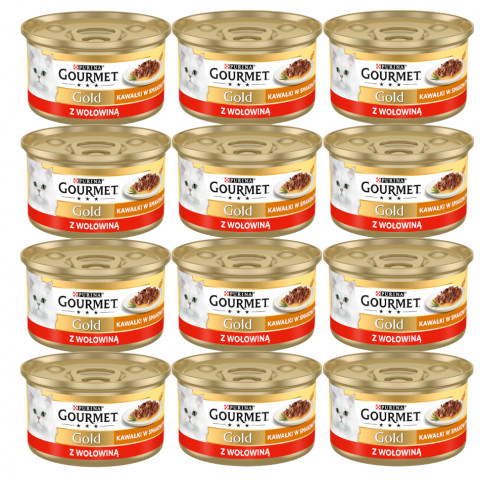 GOURMET GOLD Sauce Delight s hovězím - mokré krmivo pro kočky - 12x85g - Fotogalerie 1