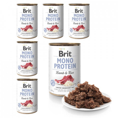 BRIT Mono Protein Lamb & Rice - mokré krmivo pro psy - 6x400g - Fotogalerie 1
