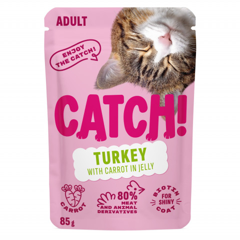 CATCH Turkey and carrot in jelly - mokré krmivo pro kočky - 85g - Fotogalerie 1