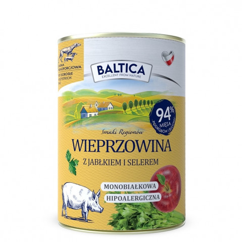 BALTICA Smaki regionów Mono Pork with apple - vlhké krmivo pro psy - 400g - Fotogalerie 1