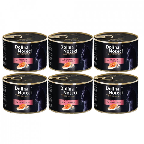 DOLINA NOTECI Premium bohaté na lososa - mokré krmivo pro kočky - 6x185g - Fotogalerie 1