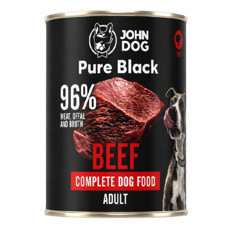 JOHN DOG Pure Black Hovězí - vlhké krmivo pro psy - 400g - Fotogalerie 1