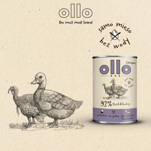 OLLO Umami Duck and turkey - vlhké krmivo pro psy - 400g - Fotogalerie 5