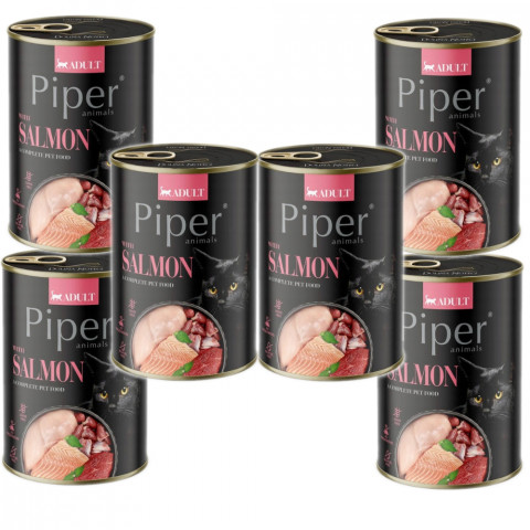 DOLINA NOTECI Piper Animals s lososem - mokré krmivo pro kočky - 6x400g - Fotogalerie 1