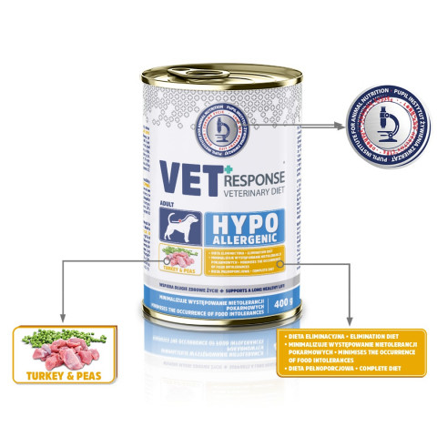 VET RESPONSE Hypoallergenic Turkey - vlhké krmivo pro psy - 400g - Fotogalerie 4
