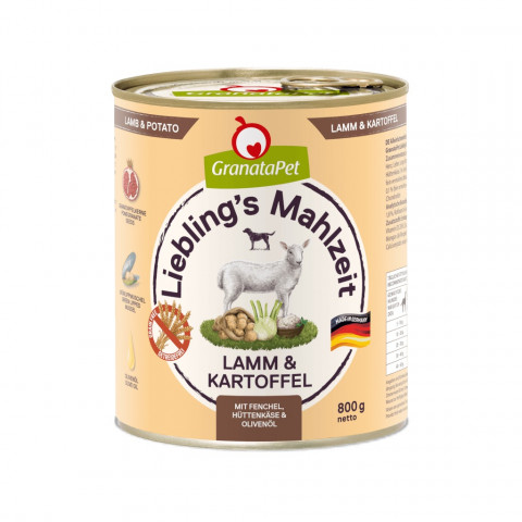 GRANATAPET Liebling's Mahlzeit Lamb and potato - vlhké krmivo pro psy - 800g - Fotogalerie 1
