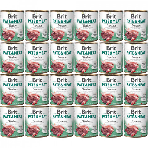 BRIT Paté & Meat Venison - vlhké krmivo pro psy - 24x800g - Fotogalerie 1