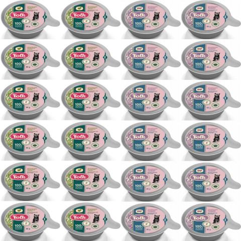 FOLK Kitten Jemný pokrm pro kotě MIX příchutí – mokré krmivo pro koťata – 24x85g - Fotogalerie 1