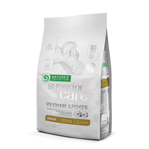 NATURE'S PROTECTION Superior Care White Dogs Adult Small Lamb bez obilovin - suché krmivo pro psy - 4 kg - Fotogalerie 1
