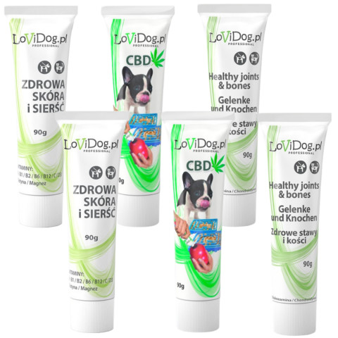 LOVIDOG Funkční pasta MIX – pamlsek pro psa – 6x90g - Fotogalerie 1