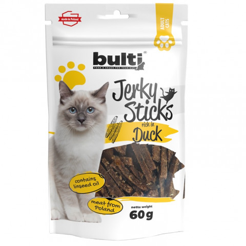 BULTI Jerky tyčinky MIX příchutí – pamlsek pro kočky – 12x60g - Fotogalerie 5