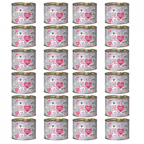 LOVE IS WHERE A CAT IS Kuře s králíkem - mokré krmivo pro kočky - 24x200g - Fotogalerie 1
