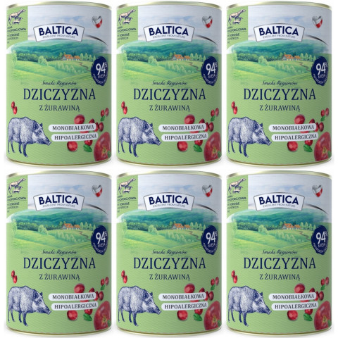 BALTICA Chutě regionů Mono Zvěřina s brusinkami - mokré krmivo pro psy - 6x400g - Fotogalerie 1
