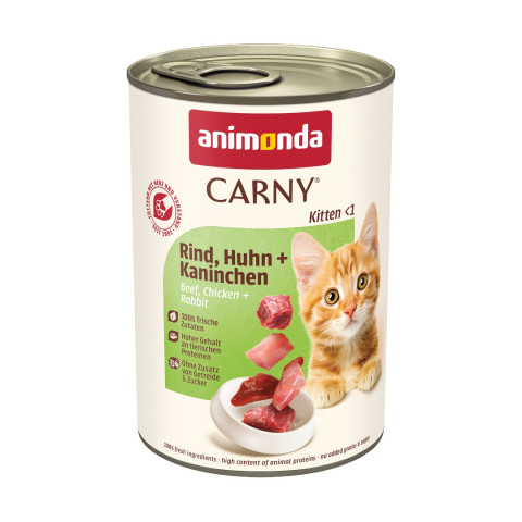 ANIMONDA Carny Kitten Beef, chicken, rabbit - mokré krmivo pro kočky - 400 g - Fotogalerie 1