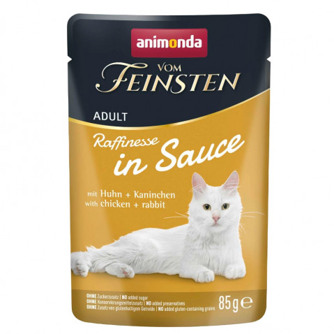 ANIMONDA Vom Feinsten Raffinesse in sauce Chicken with rabbit - mokré krmivo pro kočky - 85g - Fotogalerie 1