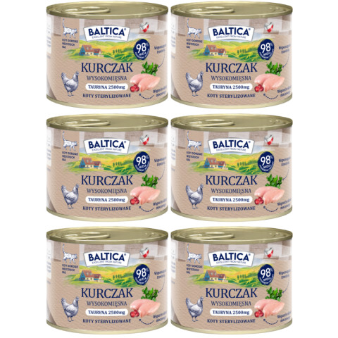BALTICA Chuť regionů Mono Kuře - mokré krmivo pro kočky - 6x185g - Fotogalerie 1
